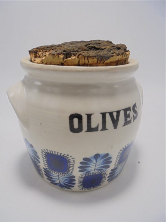 pot a olives vintage en gres