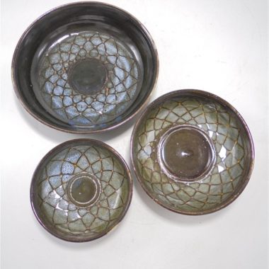 set de 3 coupelles en ceramique