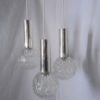 suspension vintage 3 globes en cascade