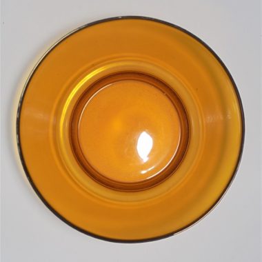 grand saladier en verre ambre
