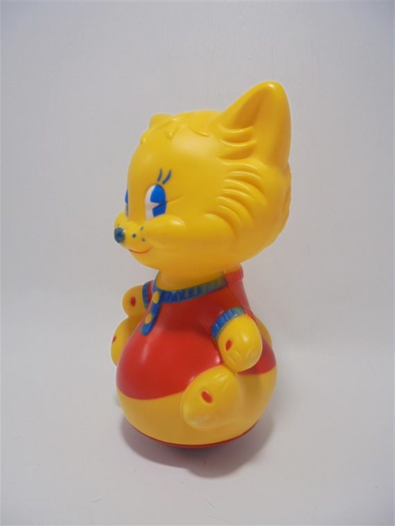 jouet vintage culbuto chat