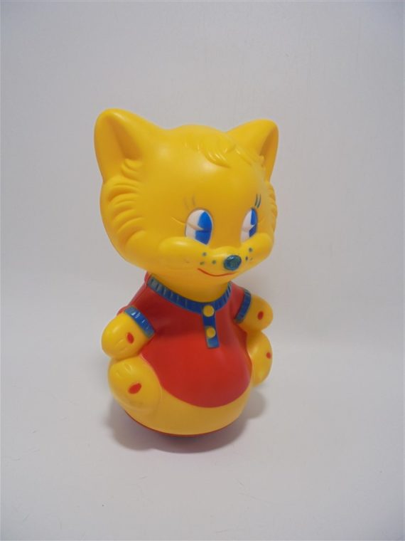 jouet vintage culbuto chat