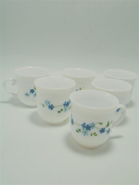 set de 6 tasses myosotis