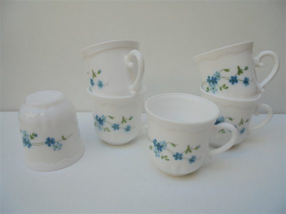 set de 6 tasses myosotis