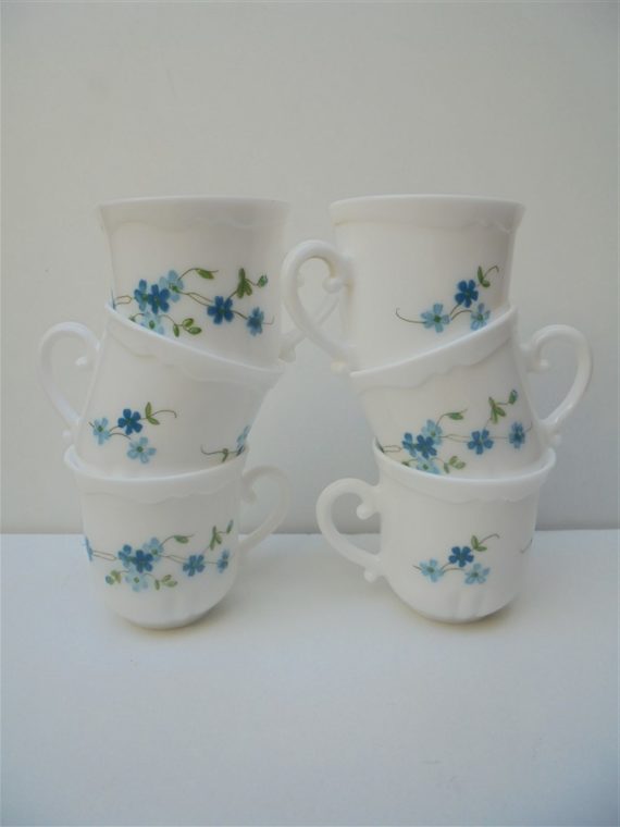 set de 6 tasses myosotis