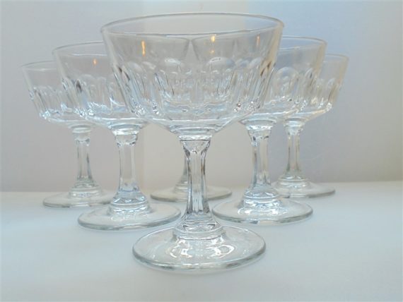 serie de 6 coupes a champagne