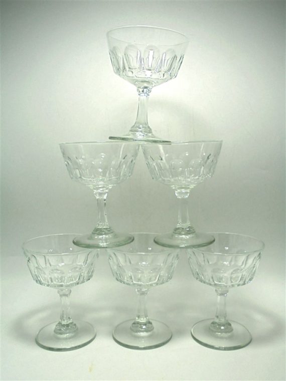 serie de 6 coupes a champagne