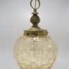 suspension vintage en verre ambre