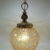 suspension vintage en verre ambre