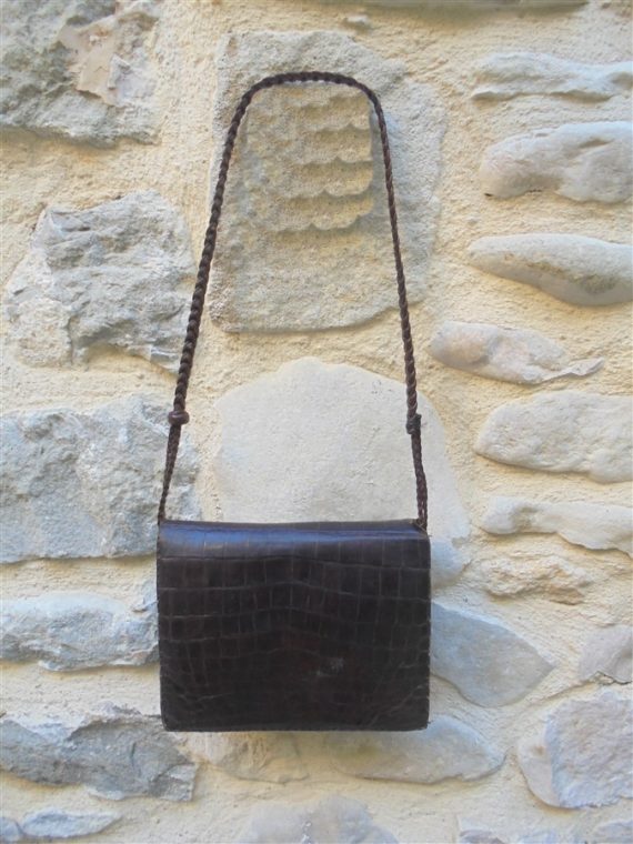 sac a main en cuir de crocodile