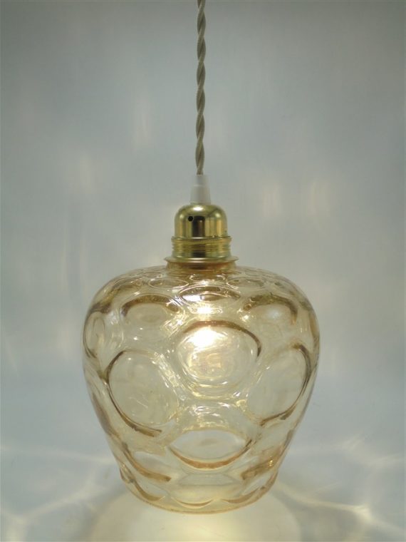 suspension vintage verre irise