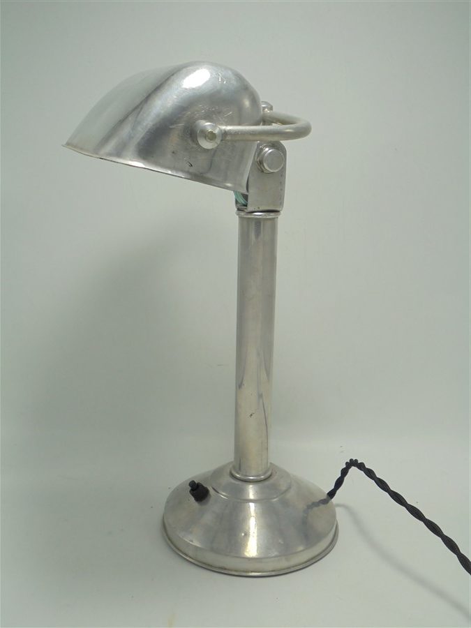 Lampe de bureau en acier chromé des années 50