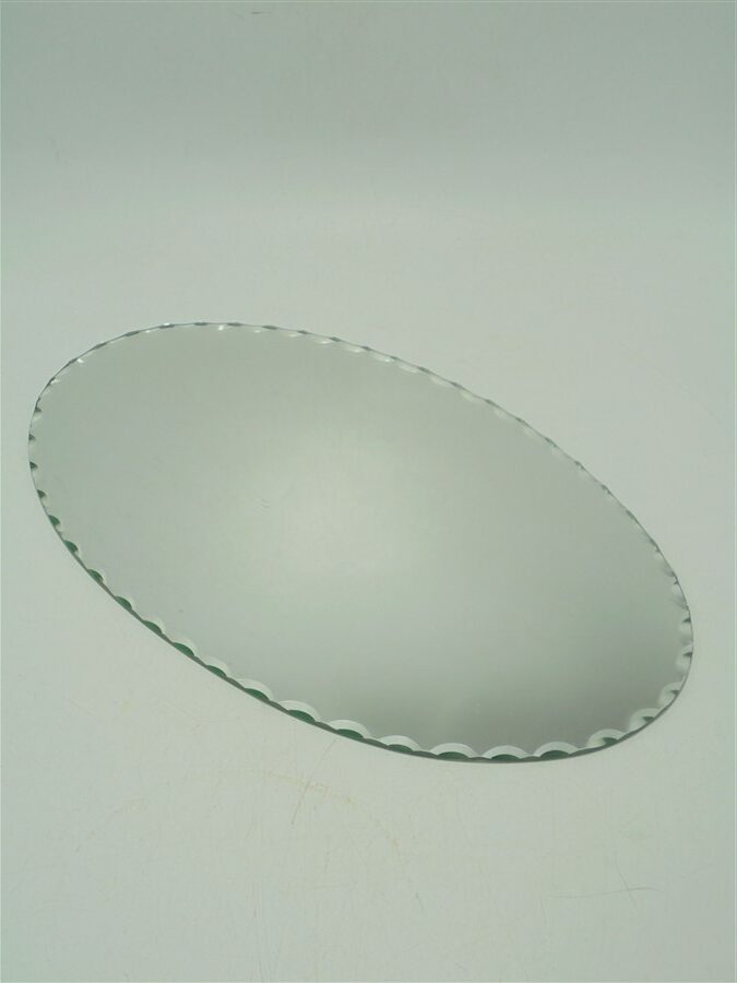 plateau miroir ovale biseaute