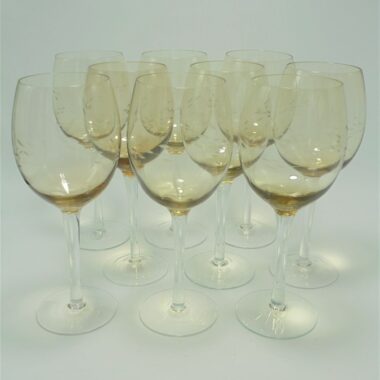 serie de 9 verres a pied