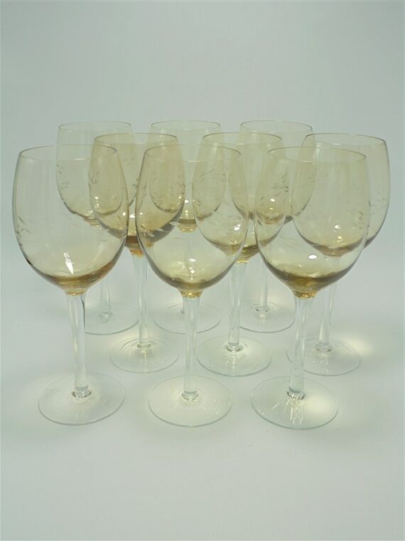 serie de 9 verres a pied