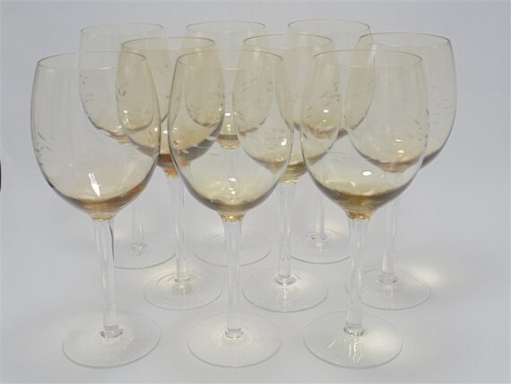 serie de 9 verres a pied