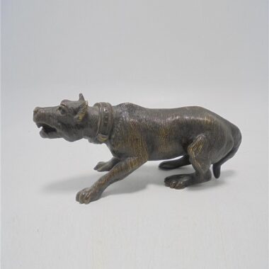 statuette chien en bronze