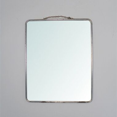 Ancien miroir de barbier à chaînette