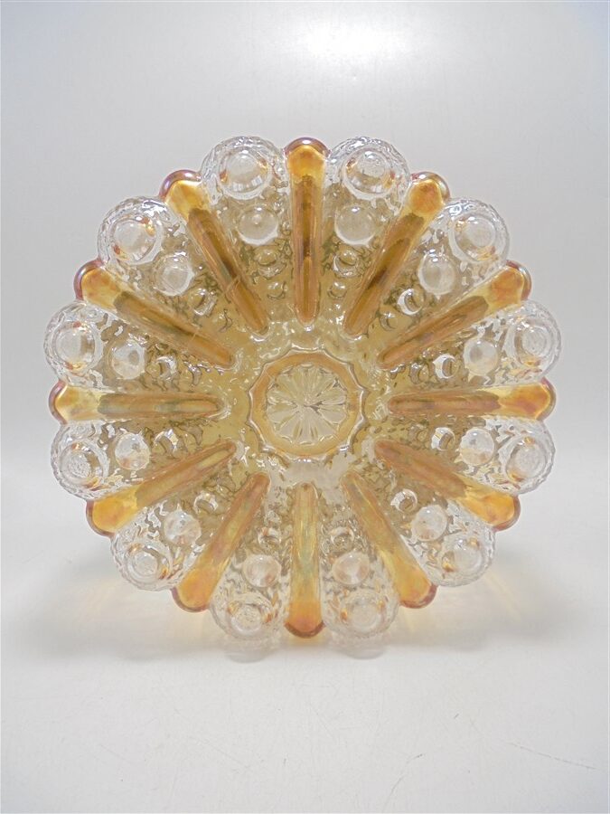 Plafonnier ou applique vintage verre or et transparent