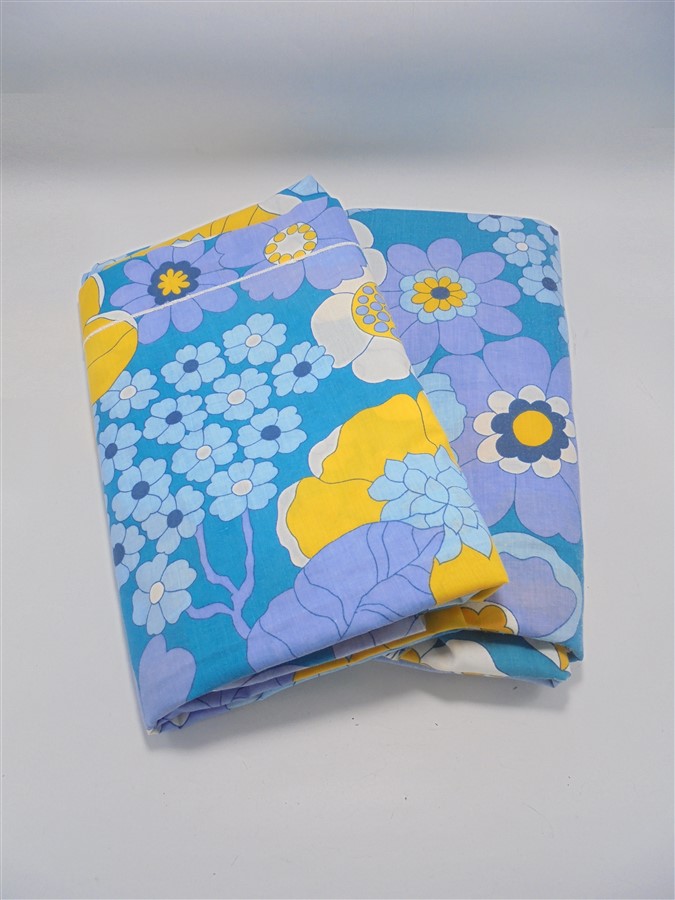 parure de lit fleurie vintage 180x280