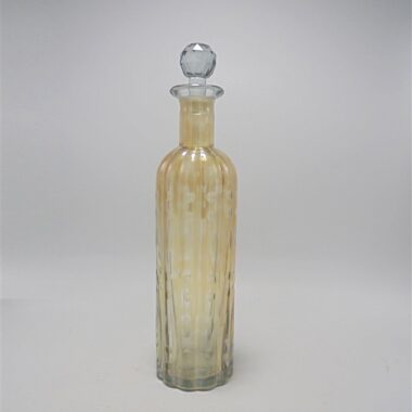 ancien flacon carafe en cristal orange