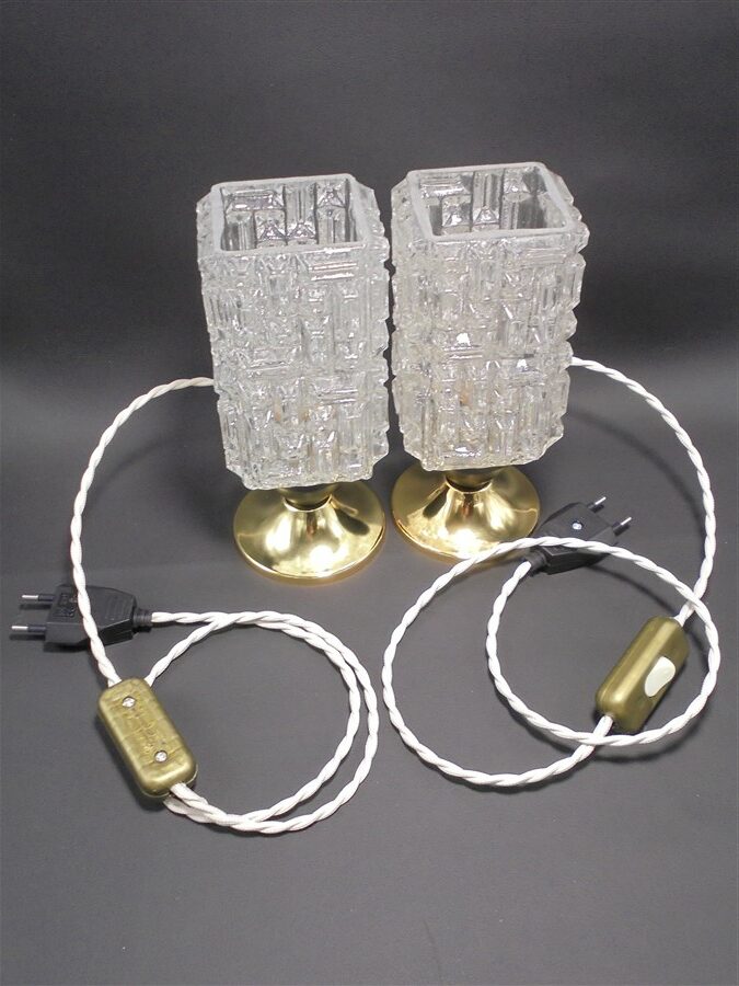 paire de lampes de chevet vintage