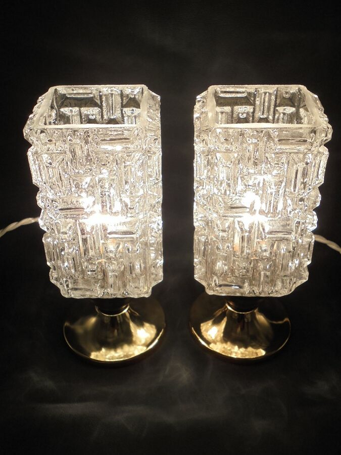 paire de lampes de chevet vintage