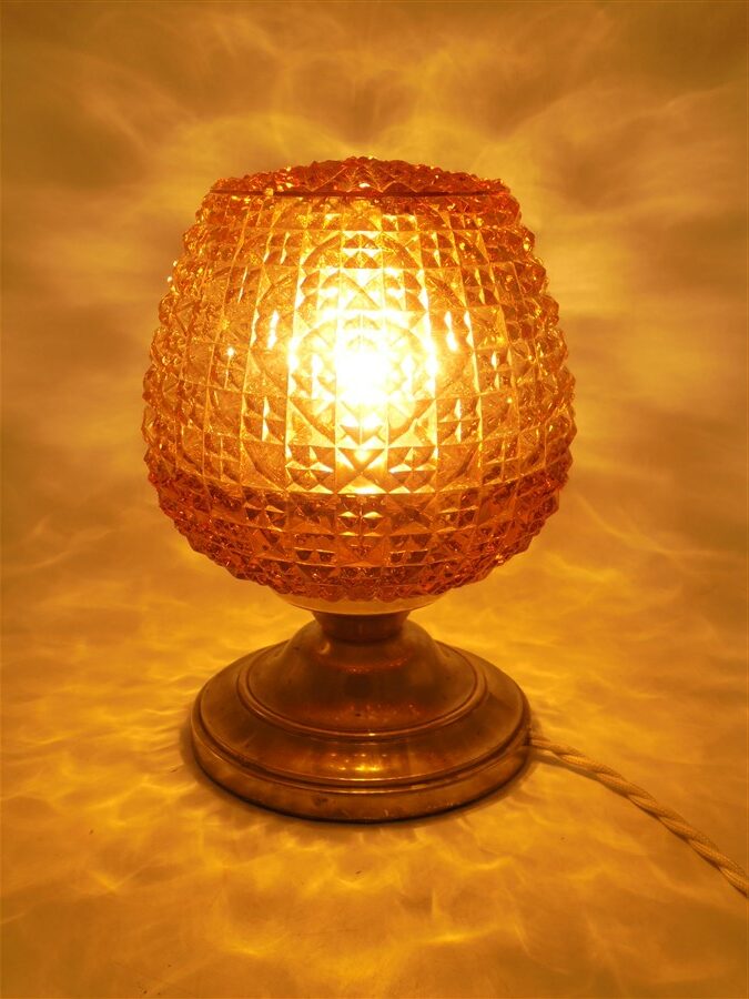 petite lampe verre ambre