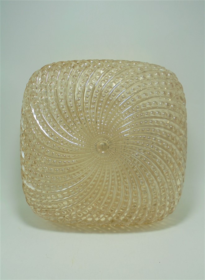 plafonnier vintage verre or