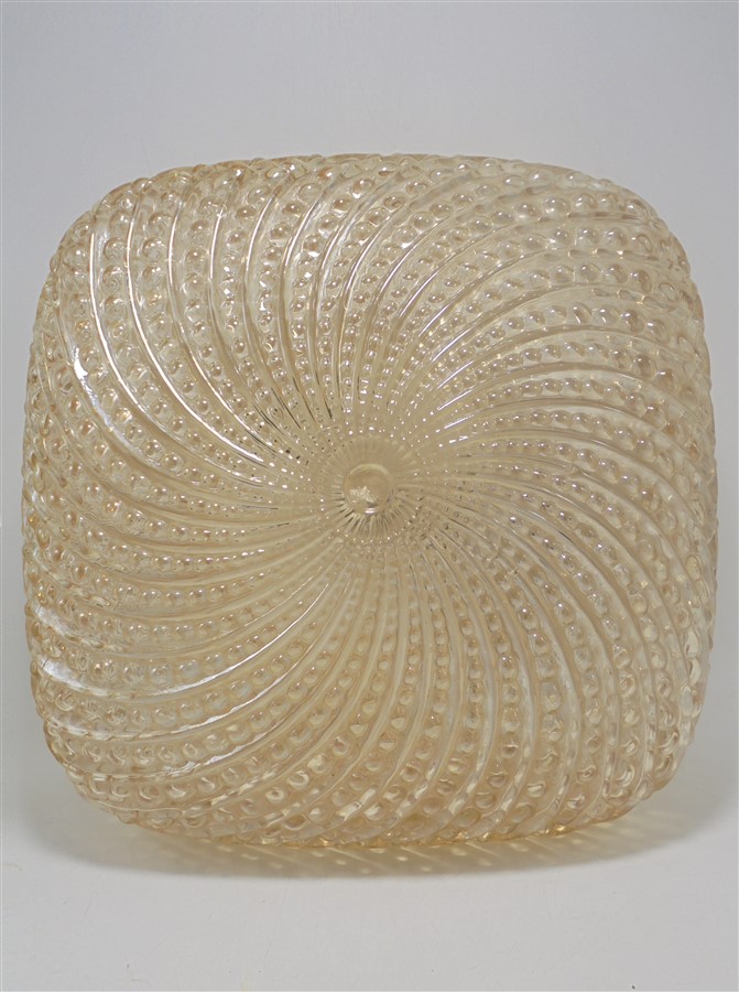 plafonnier vintage verre or