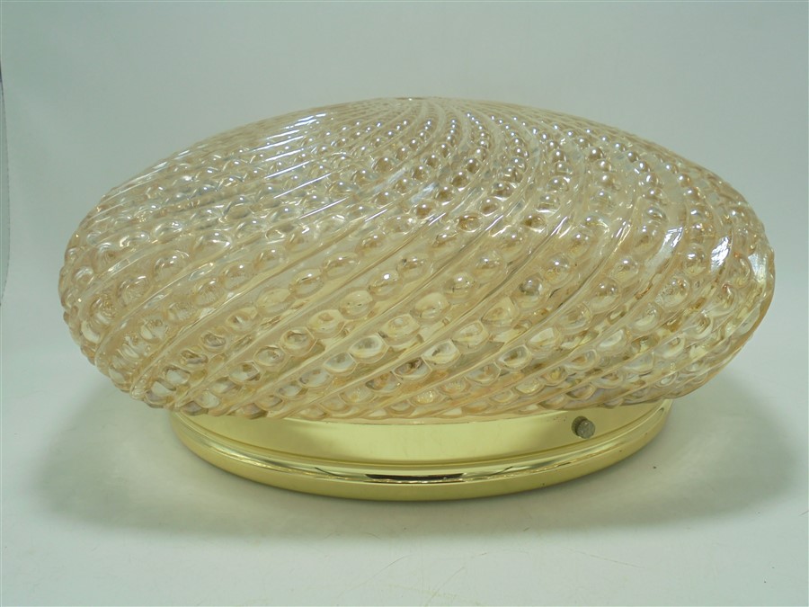 plafonnier vintage verre or