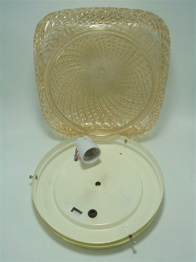 plafonnier vintage verre or