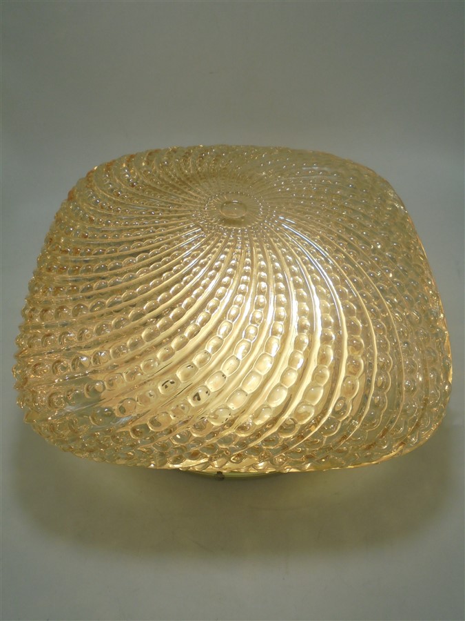 plafonnier vintage verre or