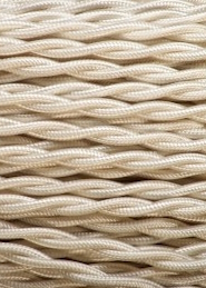 cable tissu torsade couleur creme