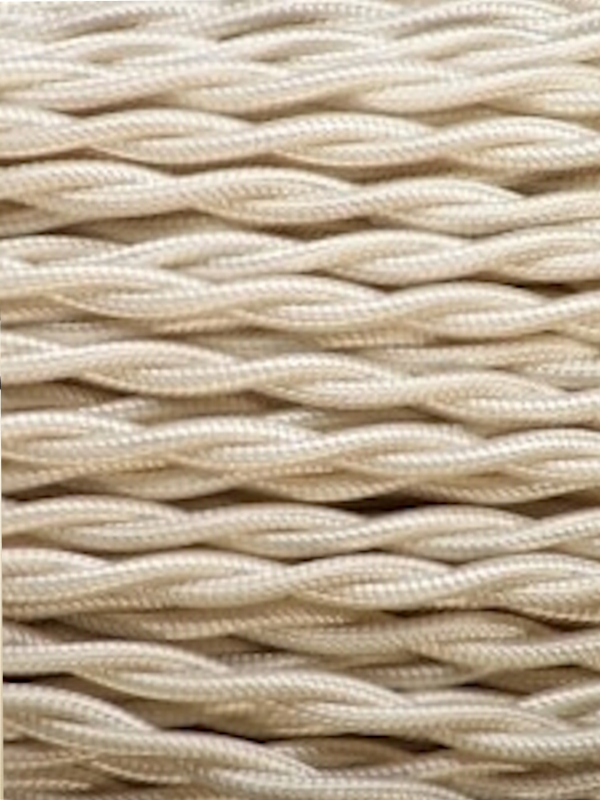 cable tissu torsade couleur creme