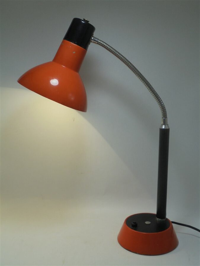 lampe de bureau vintage orange
