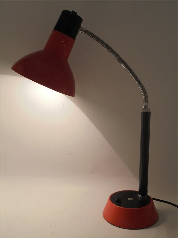 lampe de bureau vintage orange