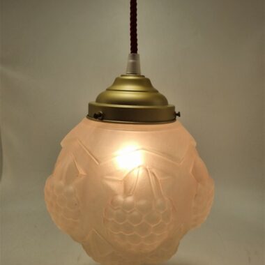 Suspension vintage globe rose