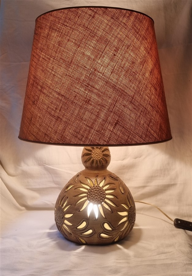 lampe vintage en gres signee fonck et mateo