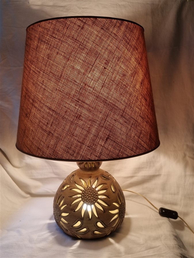 lampe vintage en gres signee fonck et mateo