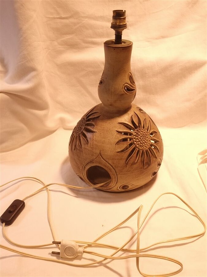 lampe vintage en gres signee fonck et mateo