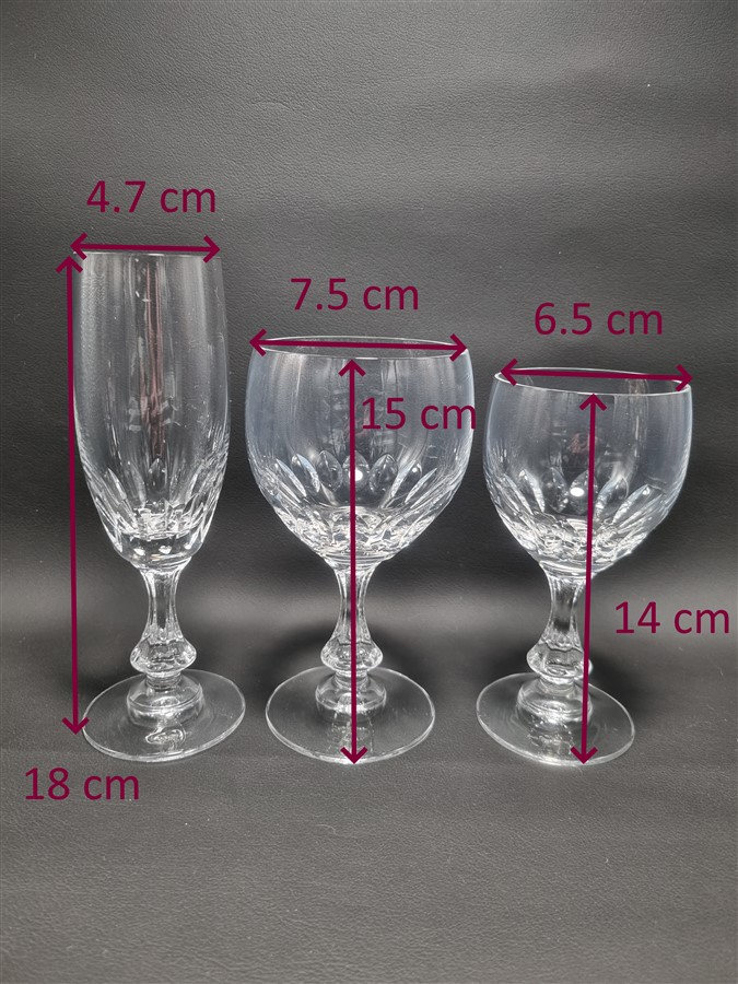 service de verres en cristal 12 pieces