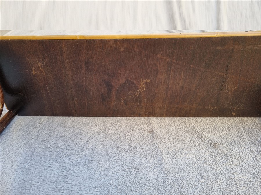 etagere murale vintage en rotin