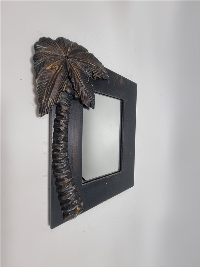 Petit miroir decor palmier