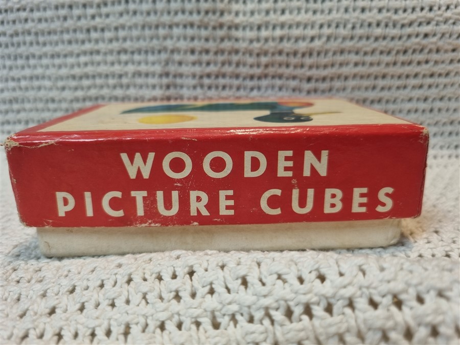 puzzle vintage 6 cubes en bois