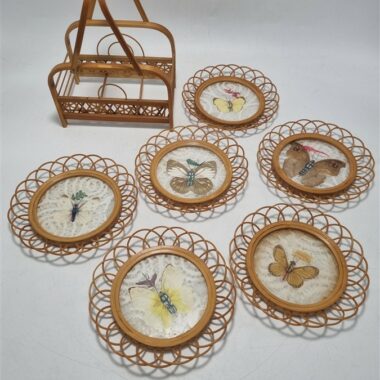 set de sous verres papillons