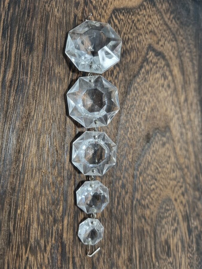 Rang de pampilles en cristal pour plafonnier
