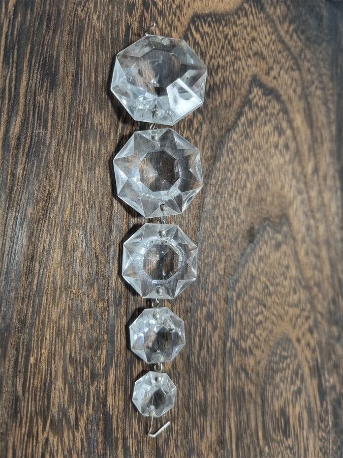 Rang de pampilles en cristal pour plafonnier