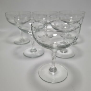 set de 6 anciennes coupes a champagne