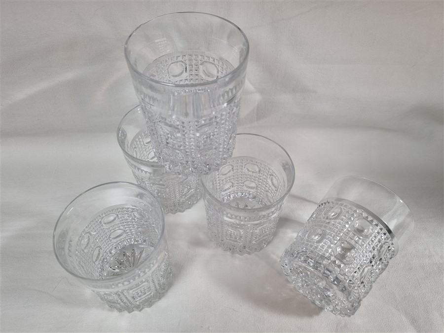 set de 5 verres vintage a whisky